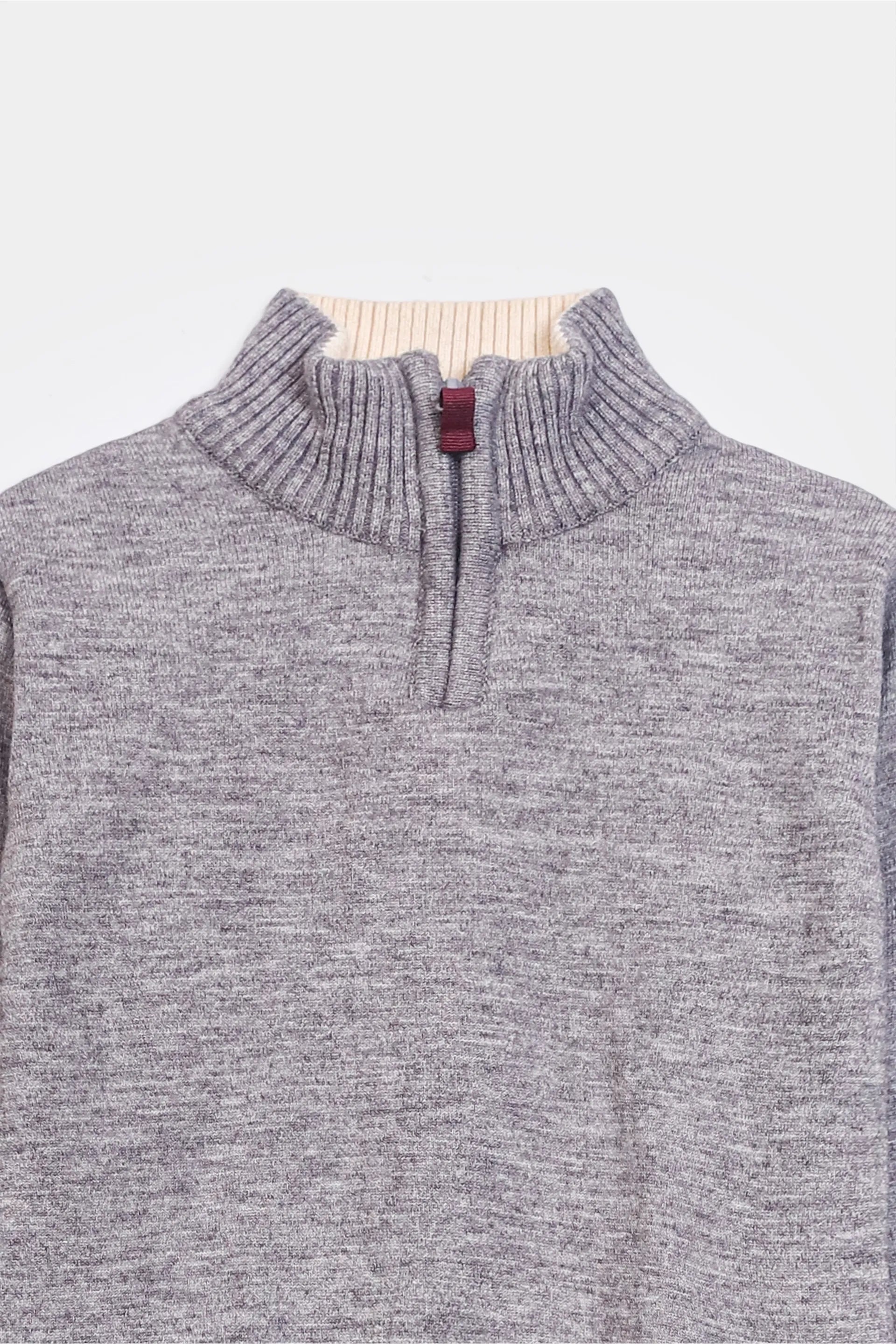 Trimmed Quarter Zip Sweater - Cougar Clothing