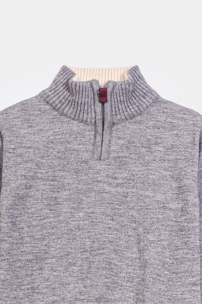 Trimmed Quarter Zip Sweater - Cougar Clothing