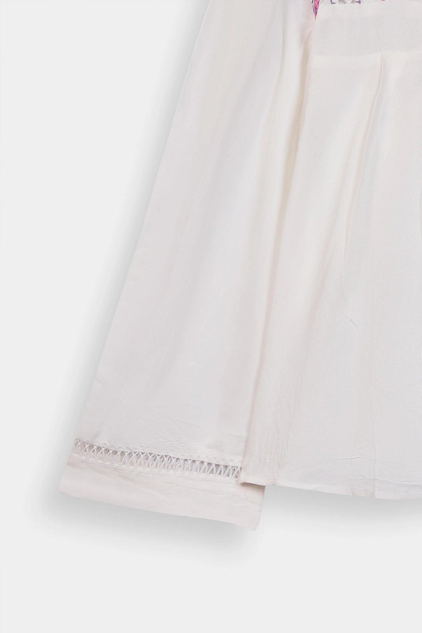 Raw Silk Embroidered Top - Cougar Clothing