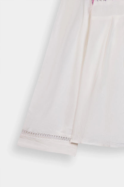 Raw Silk Embroidered Top - Cougar Clothing