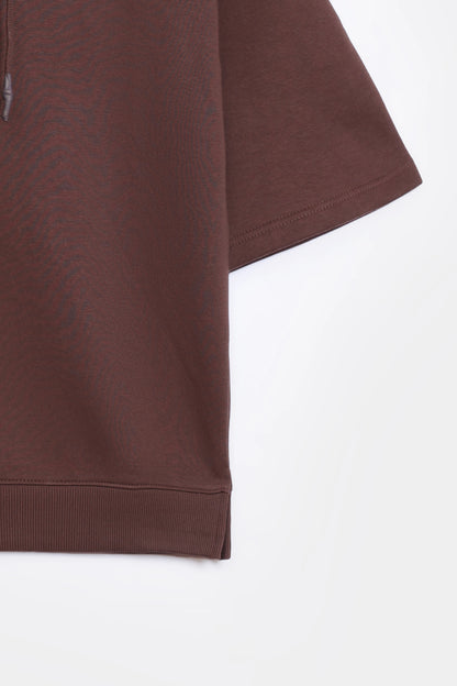 Short Sleeved Oversized Hoodie - Cougar Clothing