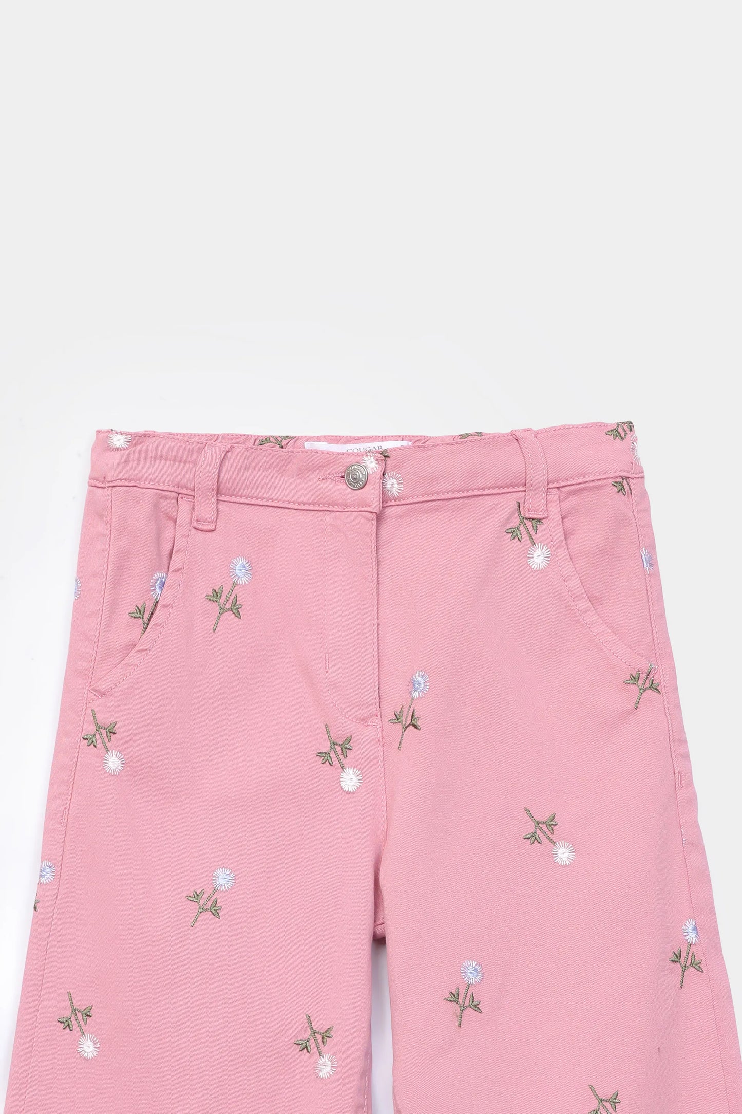 Embroidered Wide-Leg Jeans - Cougar Clothing