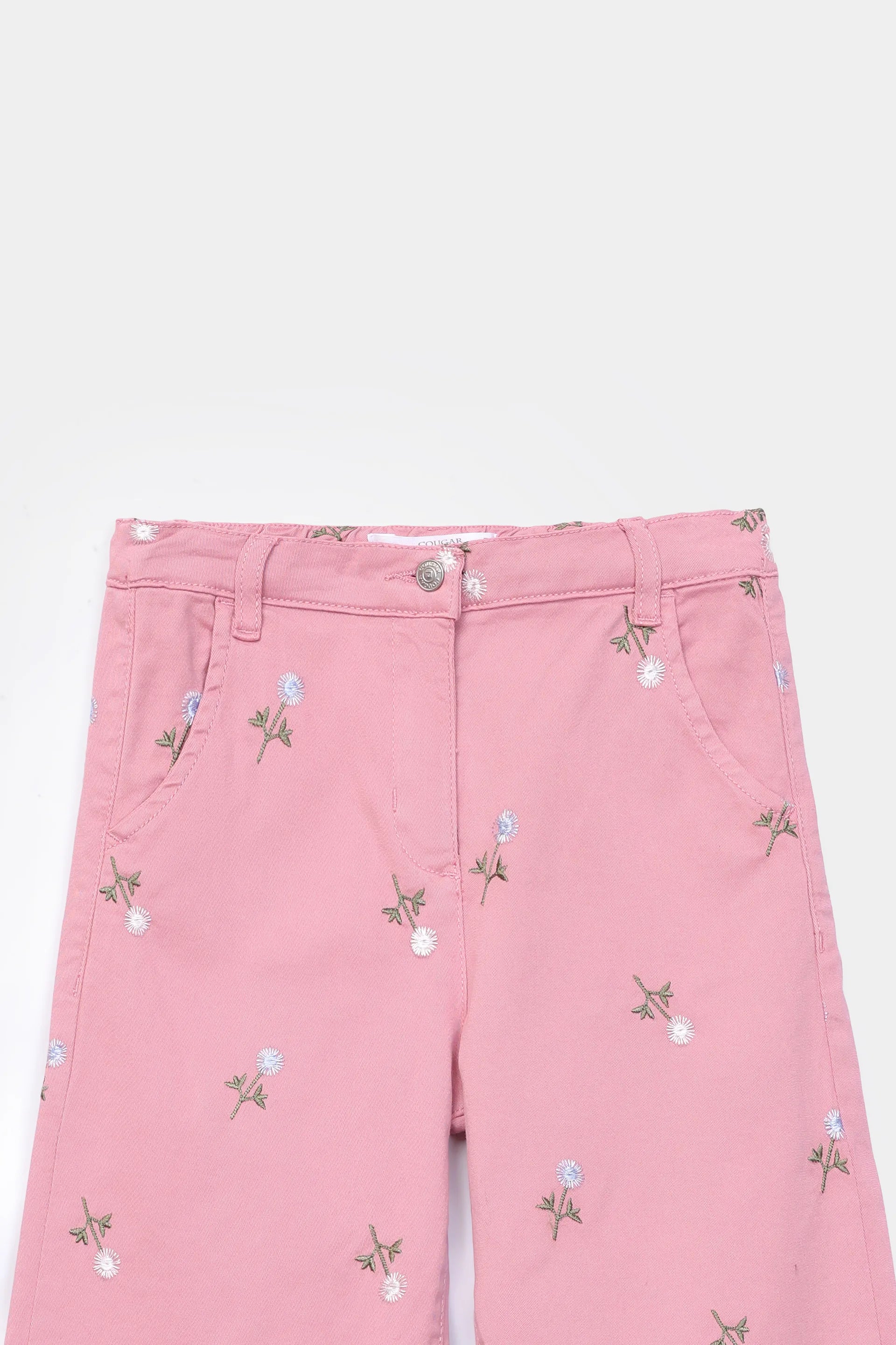 Embroidered Wide-Leg Jeans - Cougar Clothing