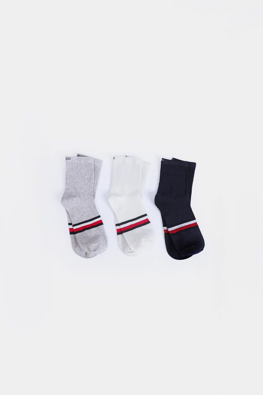 Pack of 3 Short Crew Socks - Cougar Clothing