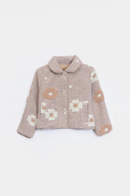 Floral Textured Jacket - Cougar Clothing