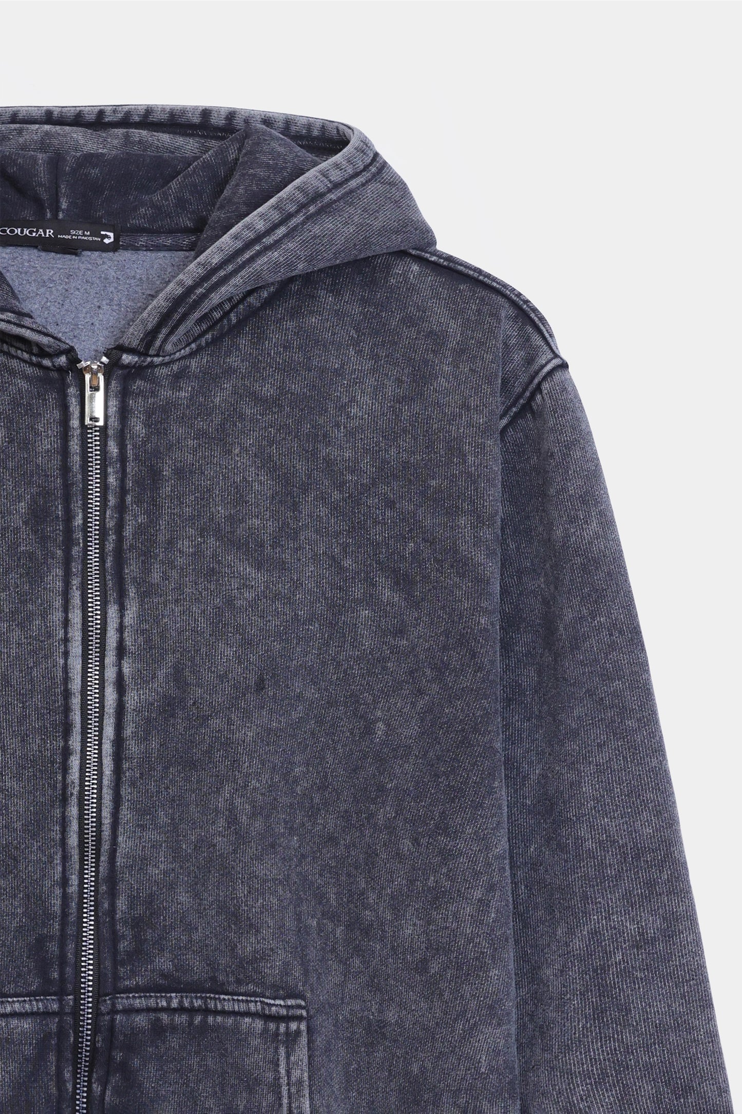 Garment-Dyed Zipper Hoodie - Cougar Clothing