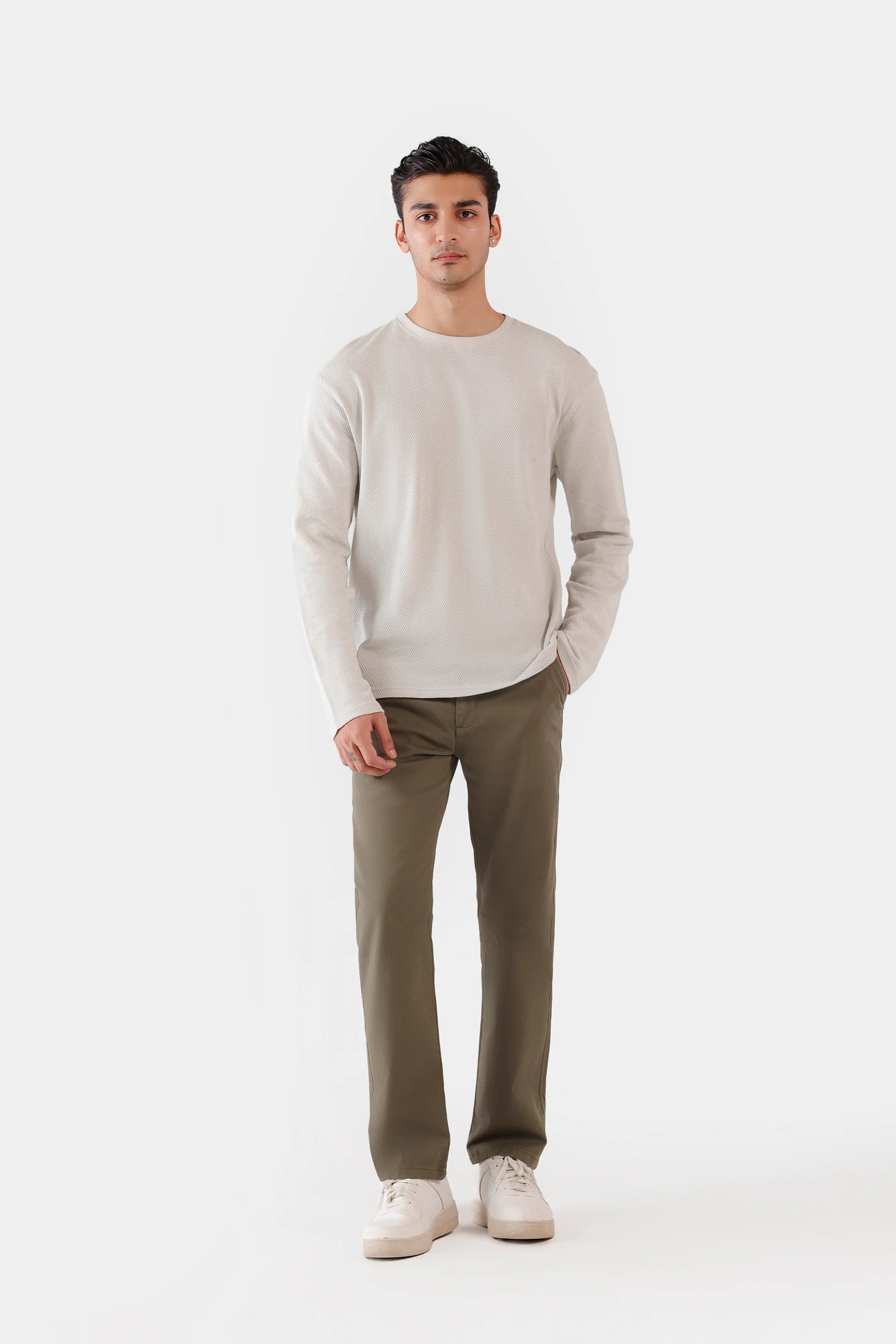 Waffle Knit Henley T-Shirt - Cougar Clothing