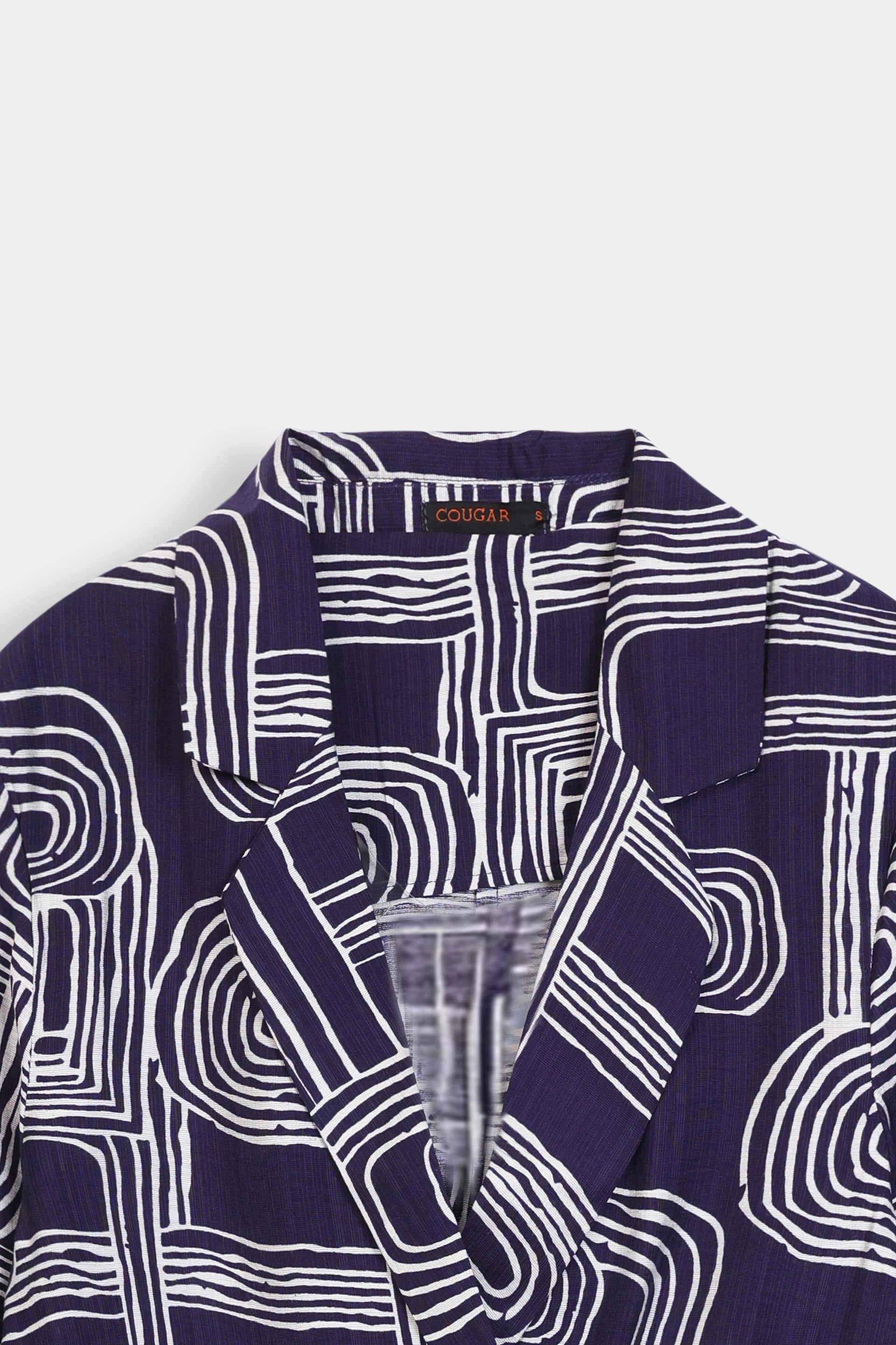 Abstract Printed Blazer Top - Cougar Clothing