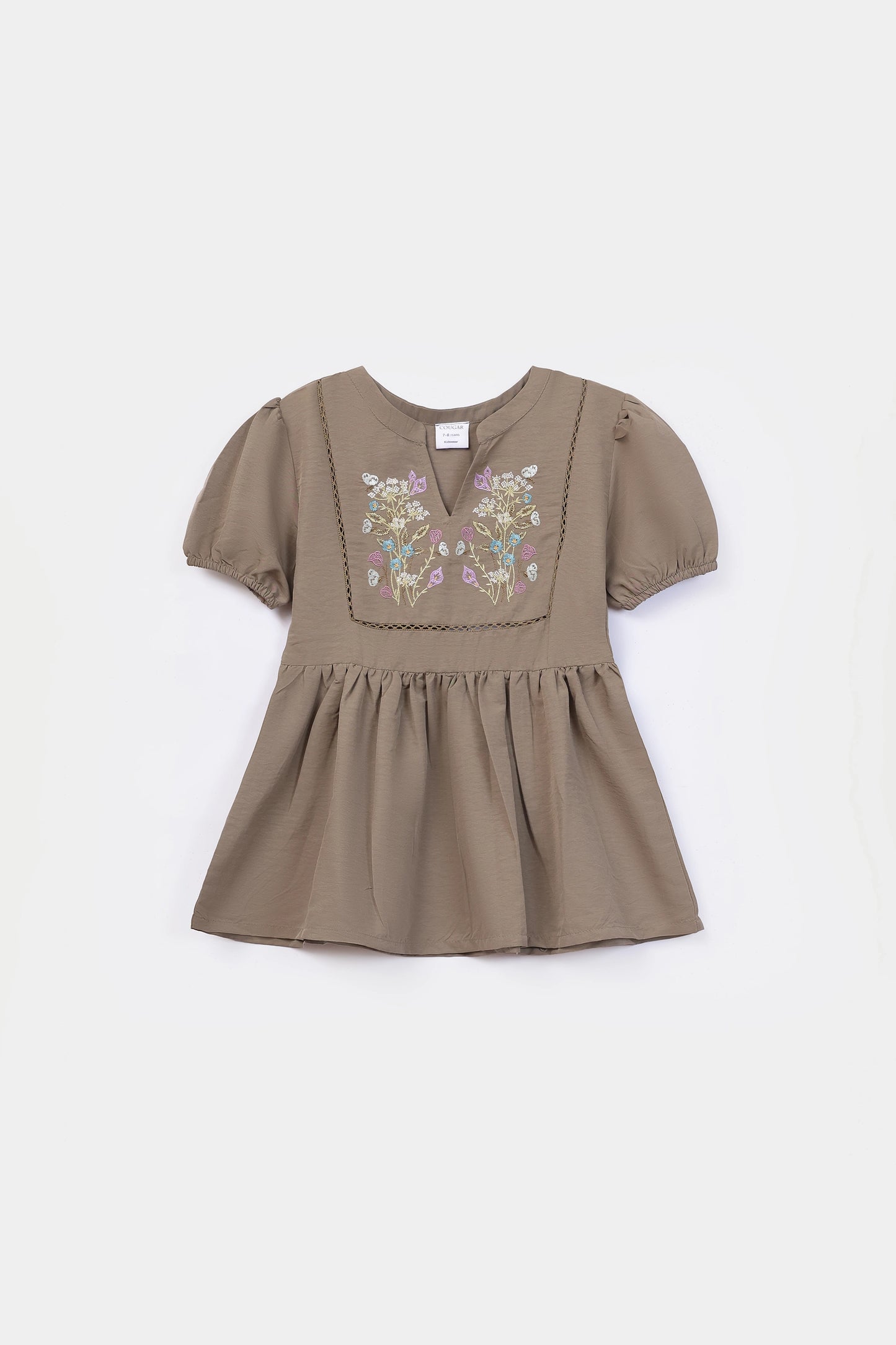 Embroidered Viscose Blend Dress - Cougar Clothing