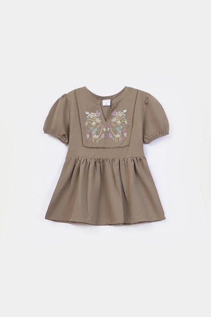 Embroidered Viscose Blend Dress - Cougar Clothing