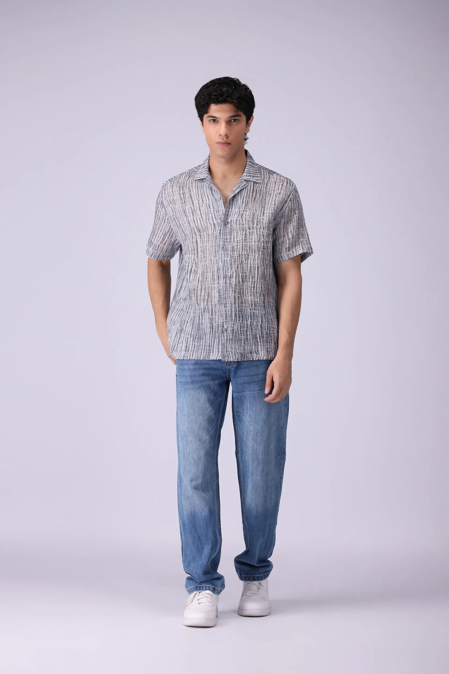 Tie-Dye Textured Shirt - Cougar Clothing