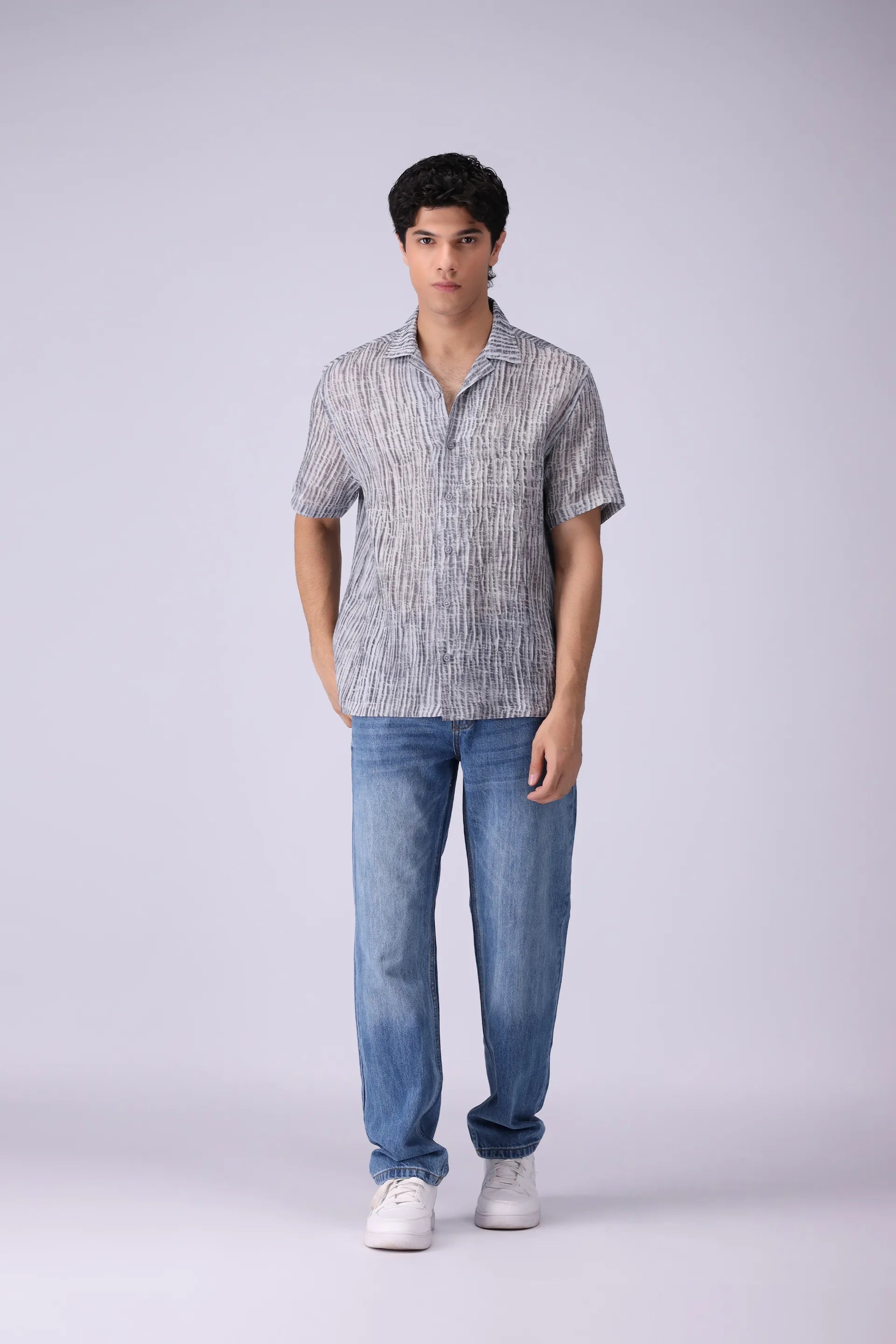 Tie-Dye Textured Shirt - Cougar Clothing