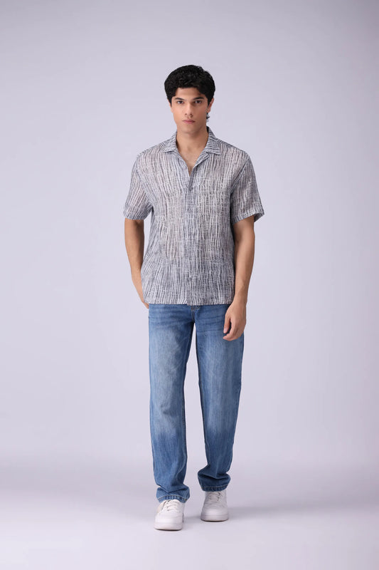 Tie-Dye Textured Shirt - Cougar Clothing