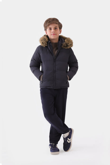 Quilted Faux Fur Jacket - Cougar Clothing