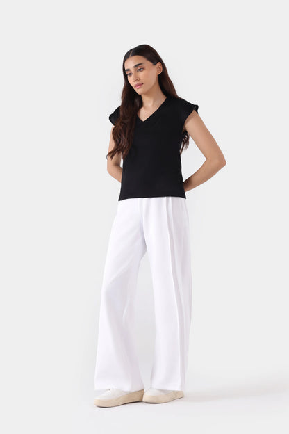 Cap Sleeve Textured Top - Cougar Clothing