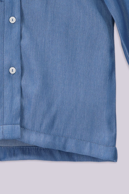 Embroidered Chambray Button-Down - Cougar Clothing