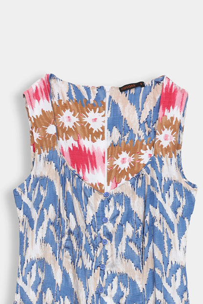 Printed Long Dress - Cougar Clothing