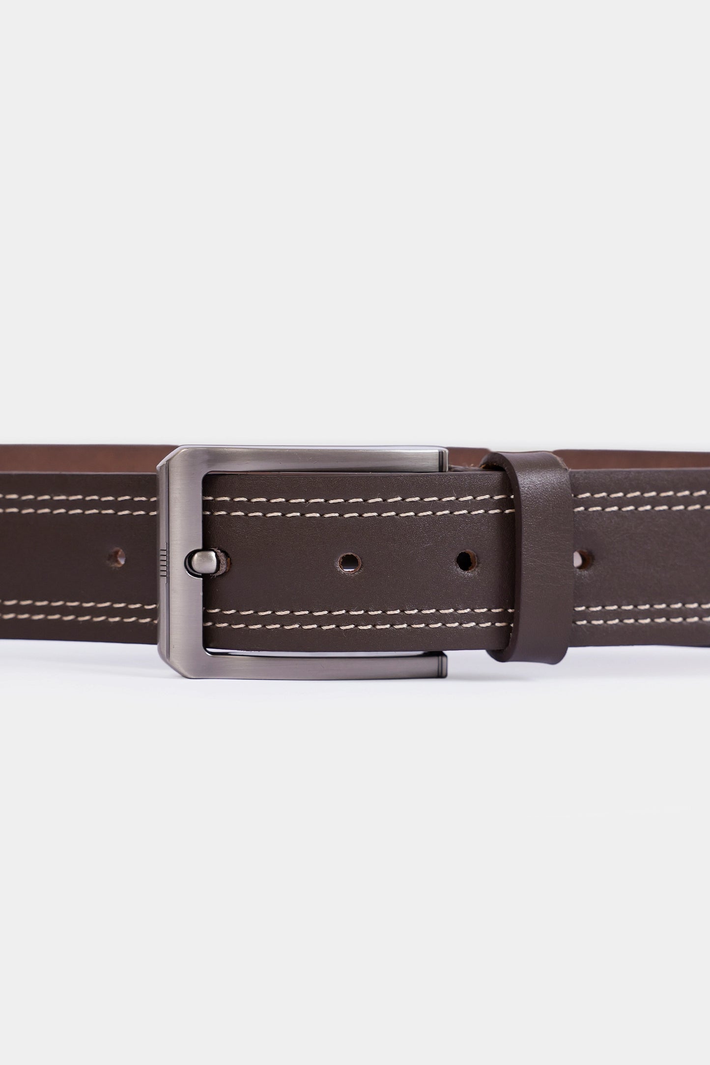 Belt With Contrast Top Stitches - Cougar Clothing