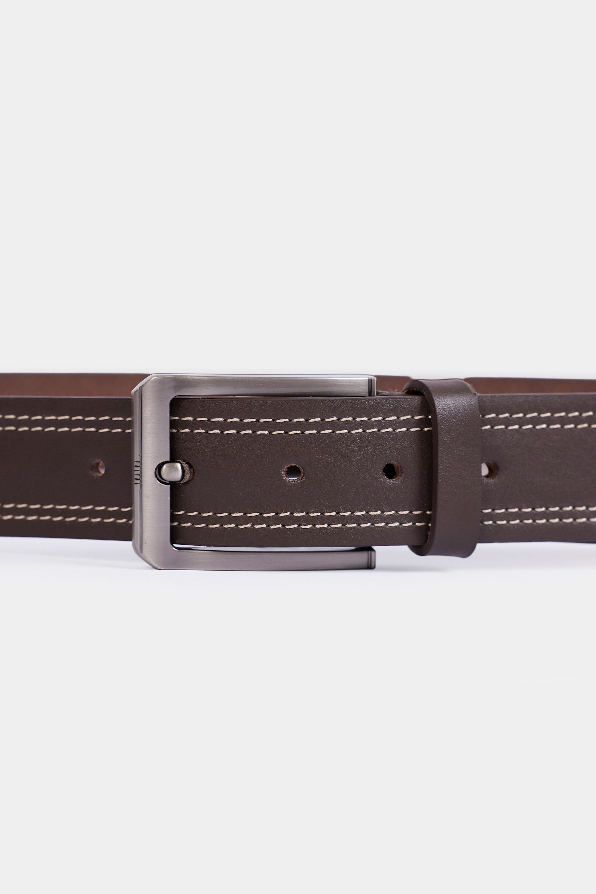 Belt With Contrast Top Stitches - Cougar Clothing