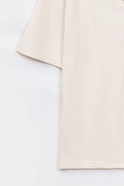 Popcorn Knit Boxy Shirt - Cougar Clothing