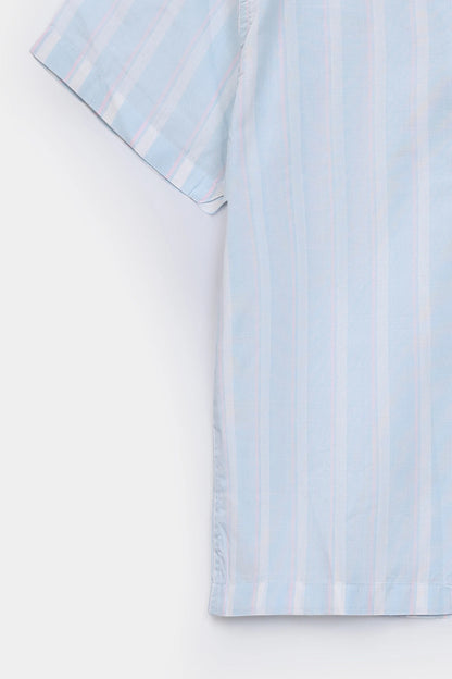 Striped Camp Collar Shirt - Cougar Clothing