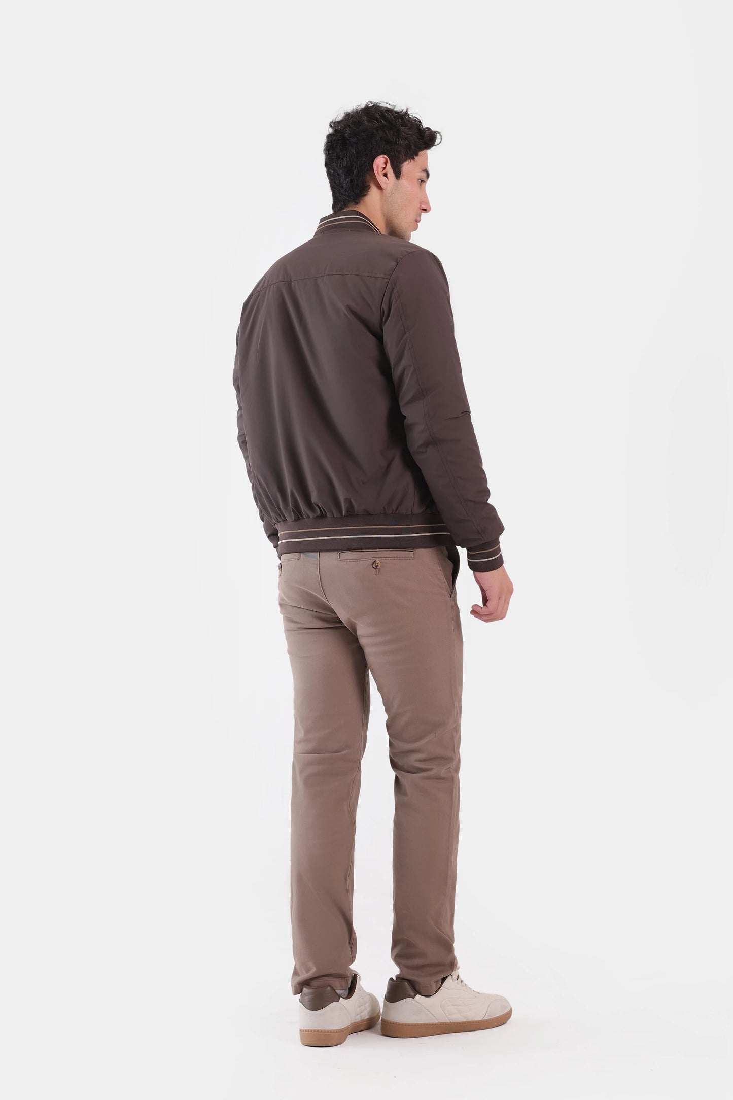 Contrast Ribbed Bomber Jacket - Cougar Clothing