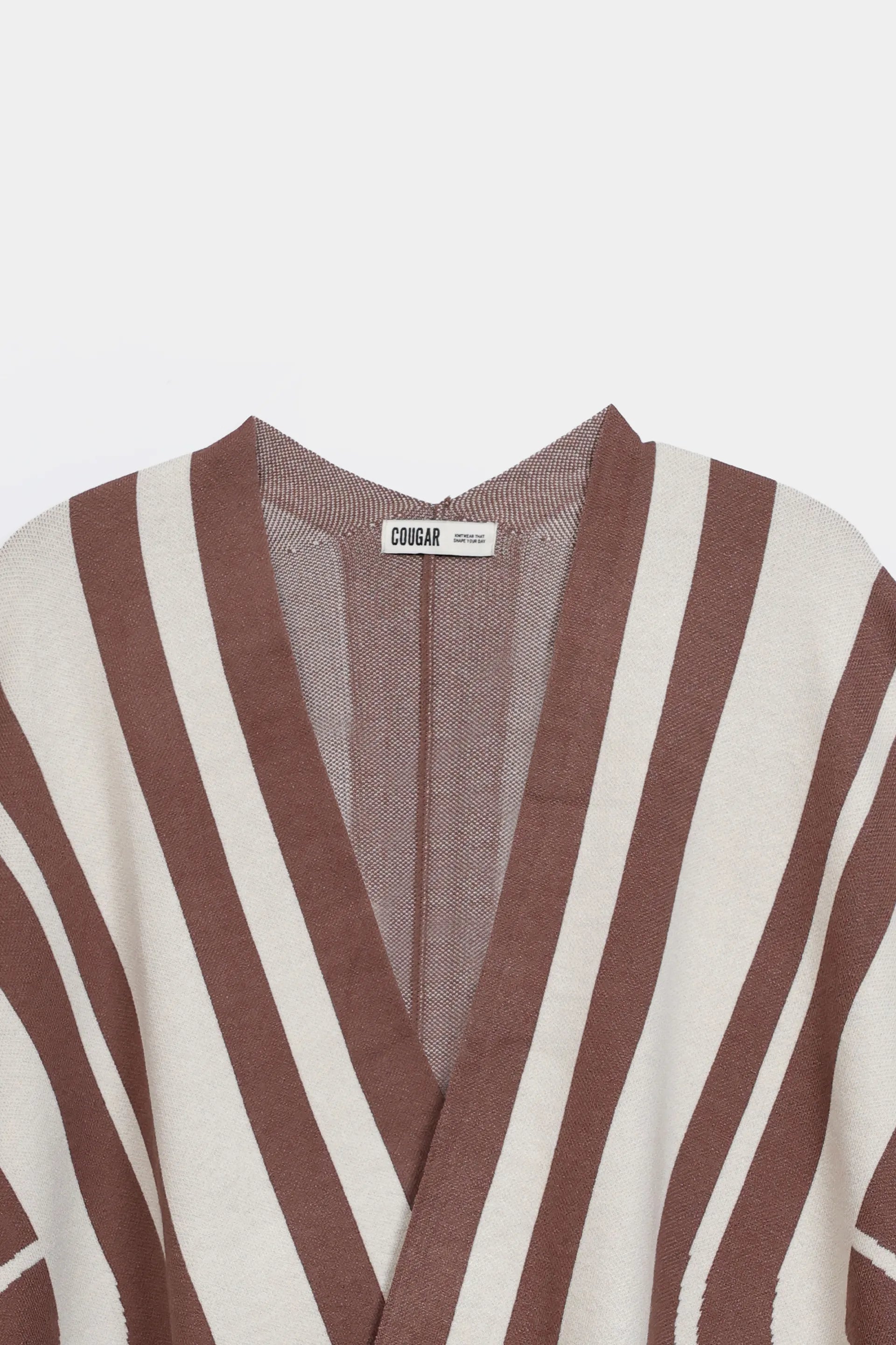 Abstract Knit Cape Shawl - Cougar Clothing