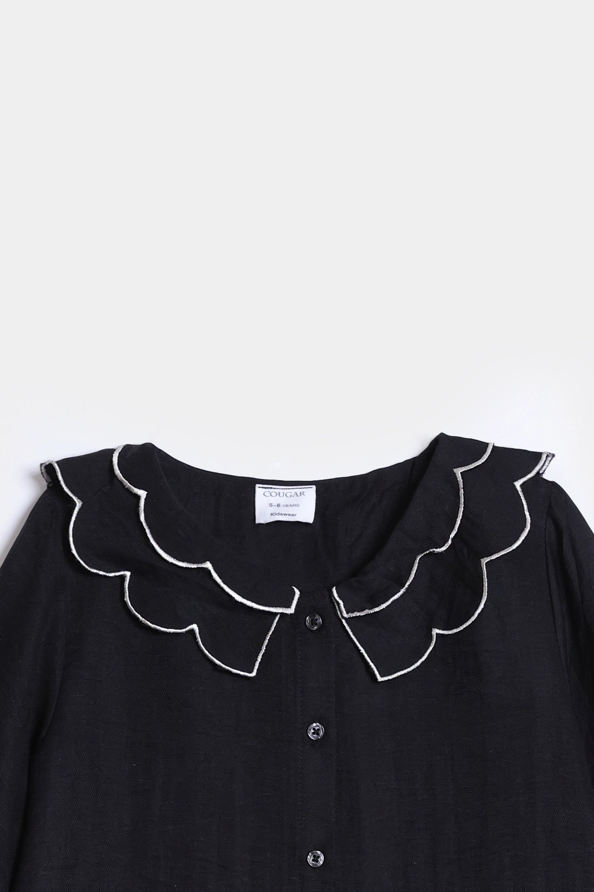 Scalloped Collar Shirt - Cougar Clothing