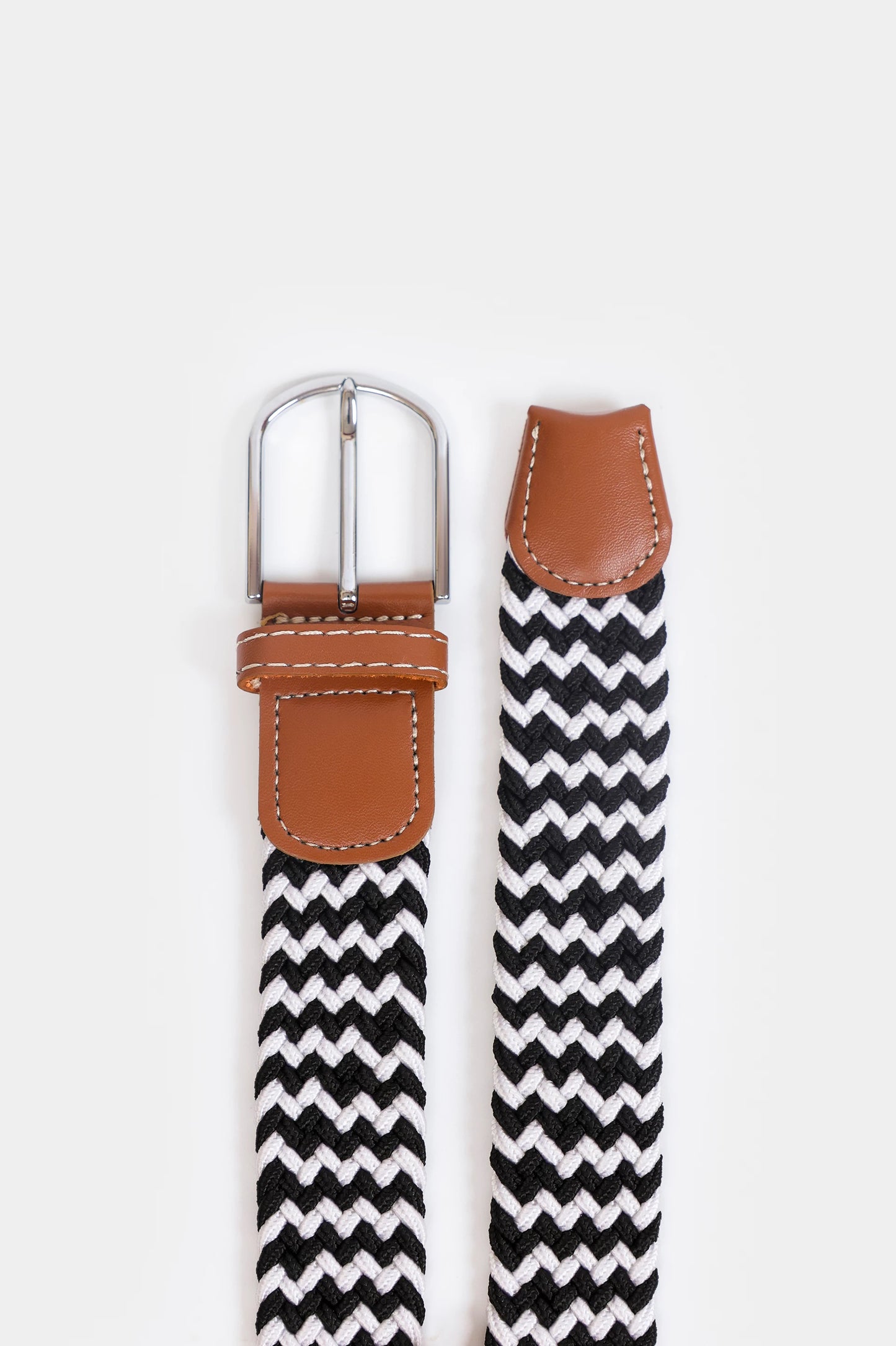 Zig-Zag Braided Belt - Cougar Clothing