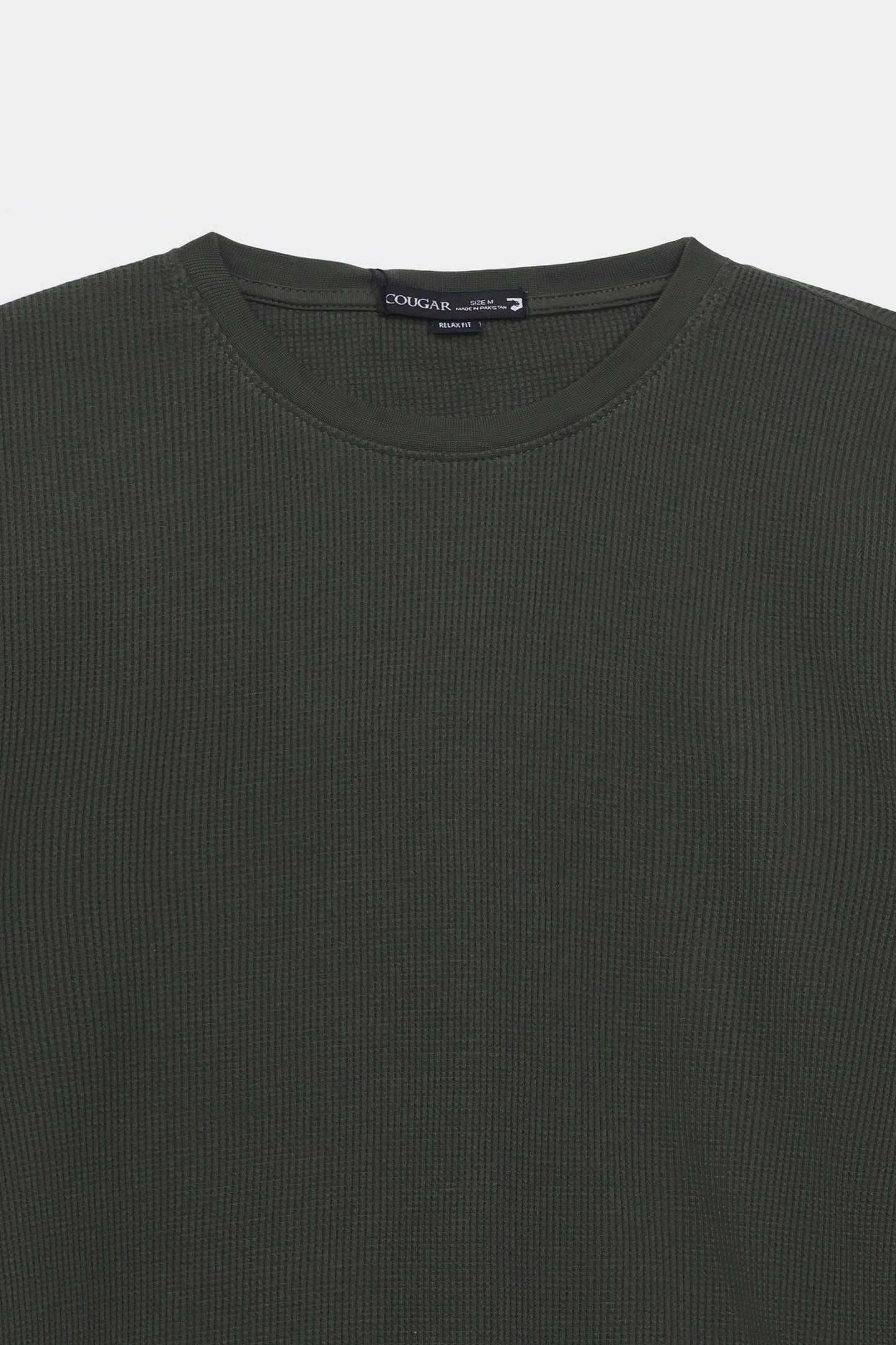 Relaxed Waffle Knit T-Shirt - Cougar Clothing