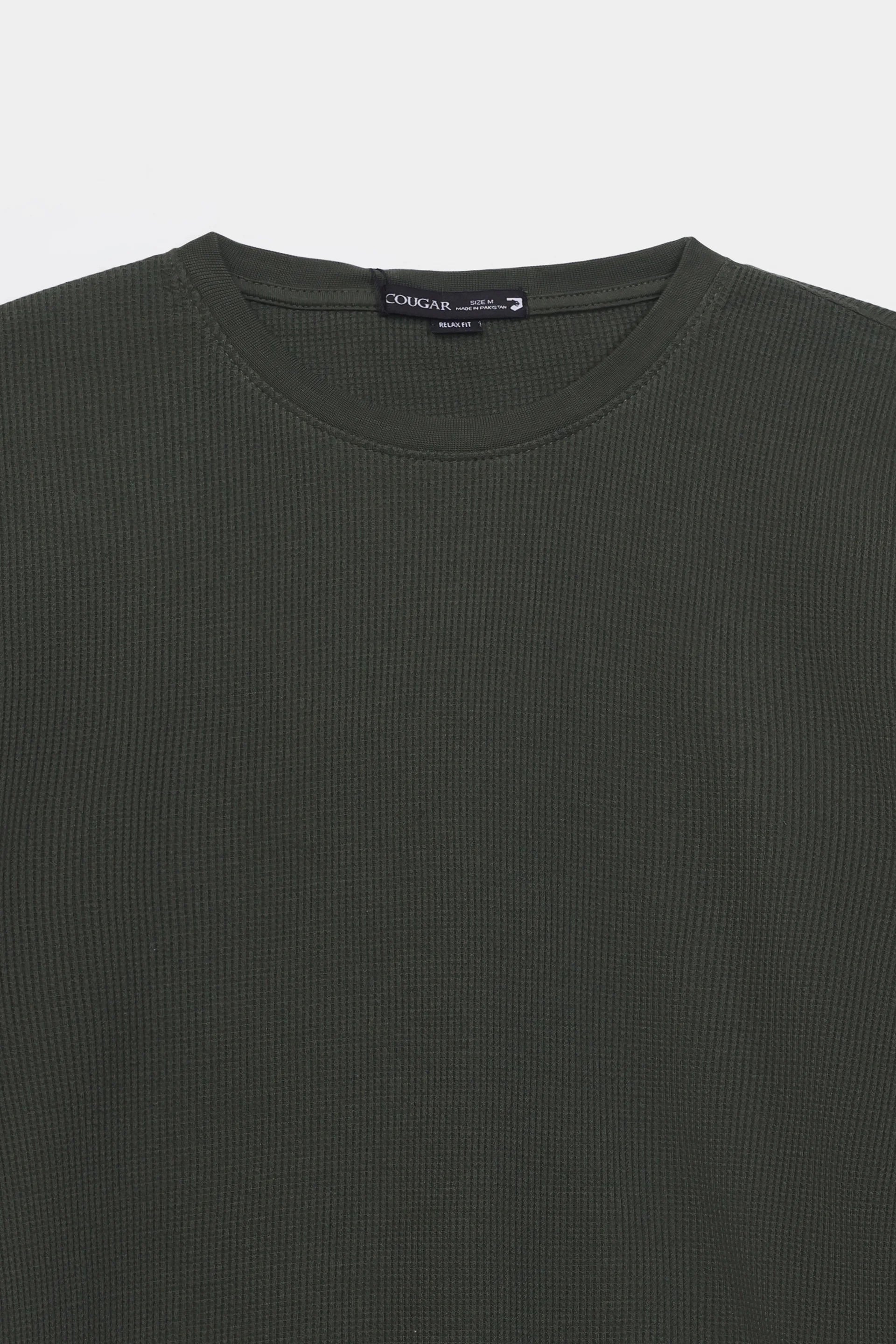 Relaxed Waffle Knit T-Shirt - Cougar Clothing