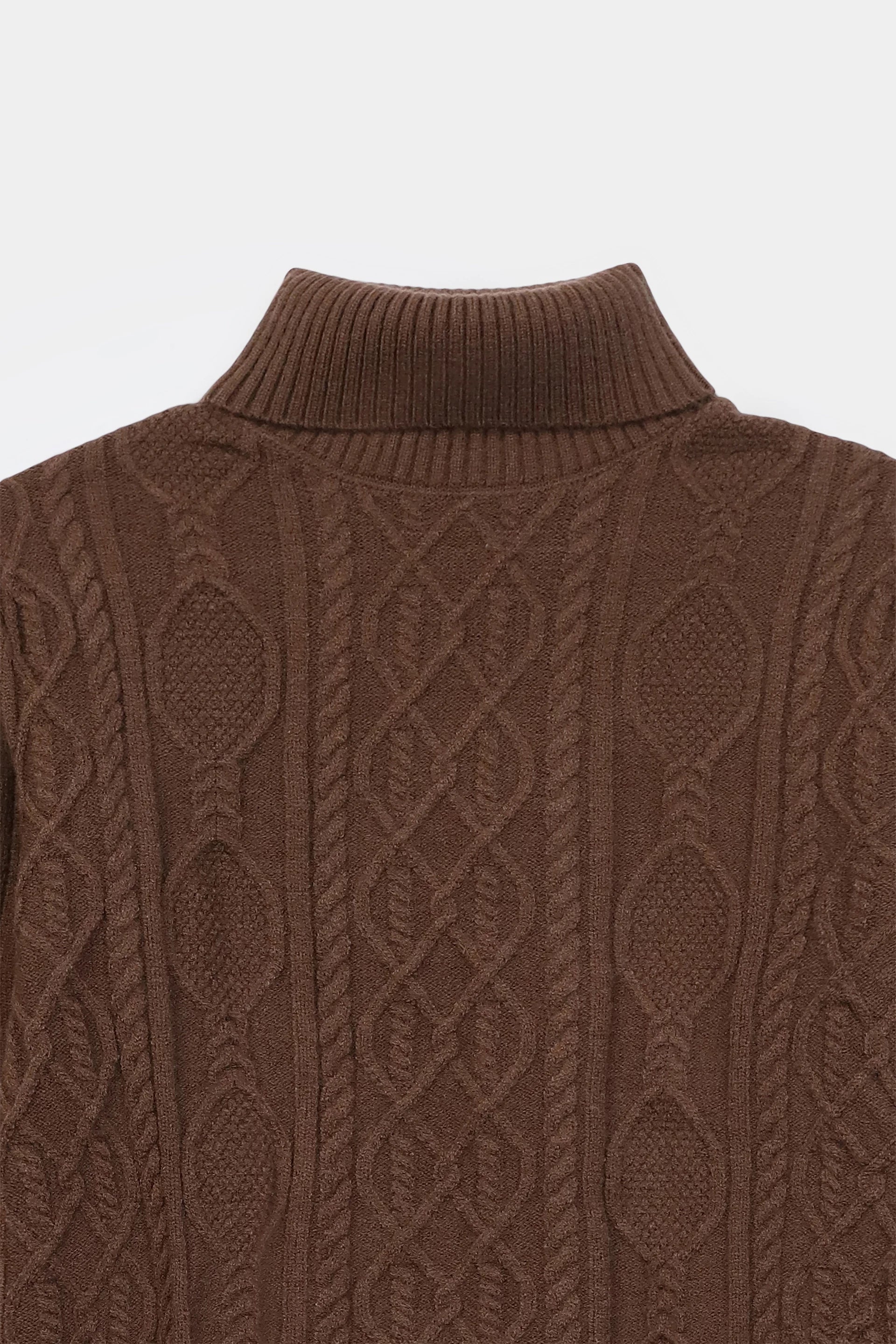 Textured Knit Roll Neck Sweater - Cougar Clothing