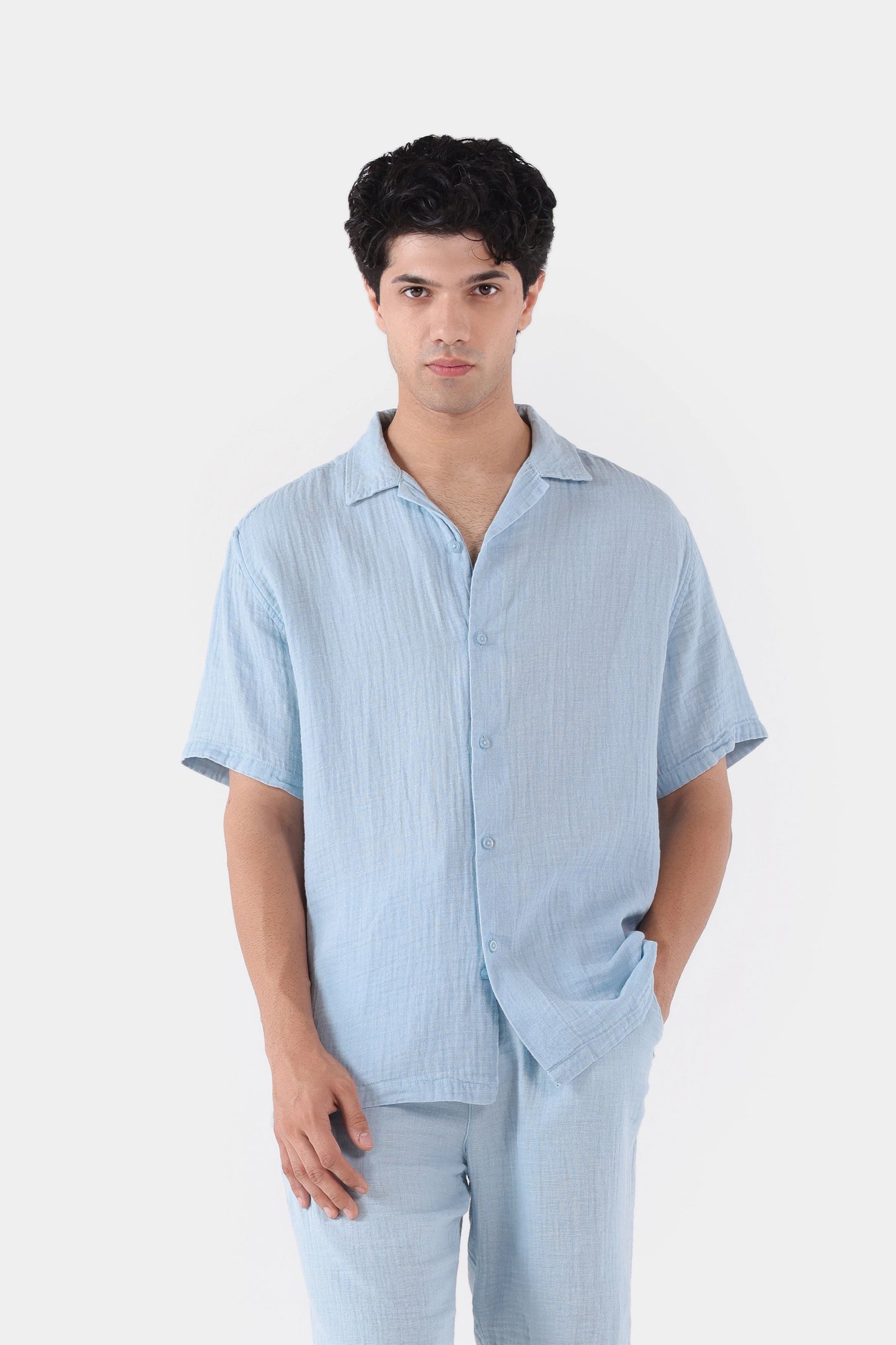 Muslin Resort Collar Shirt - Cougar Clothing
