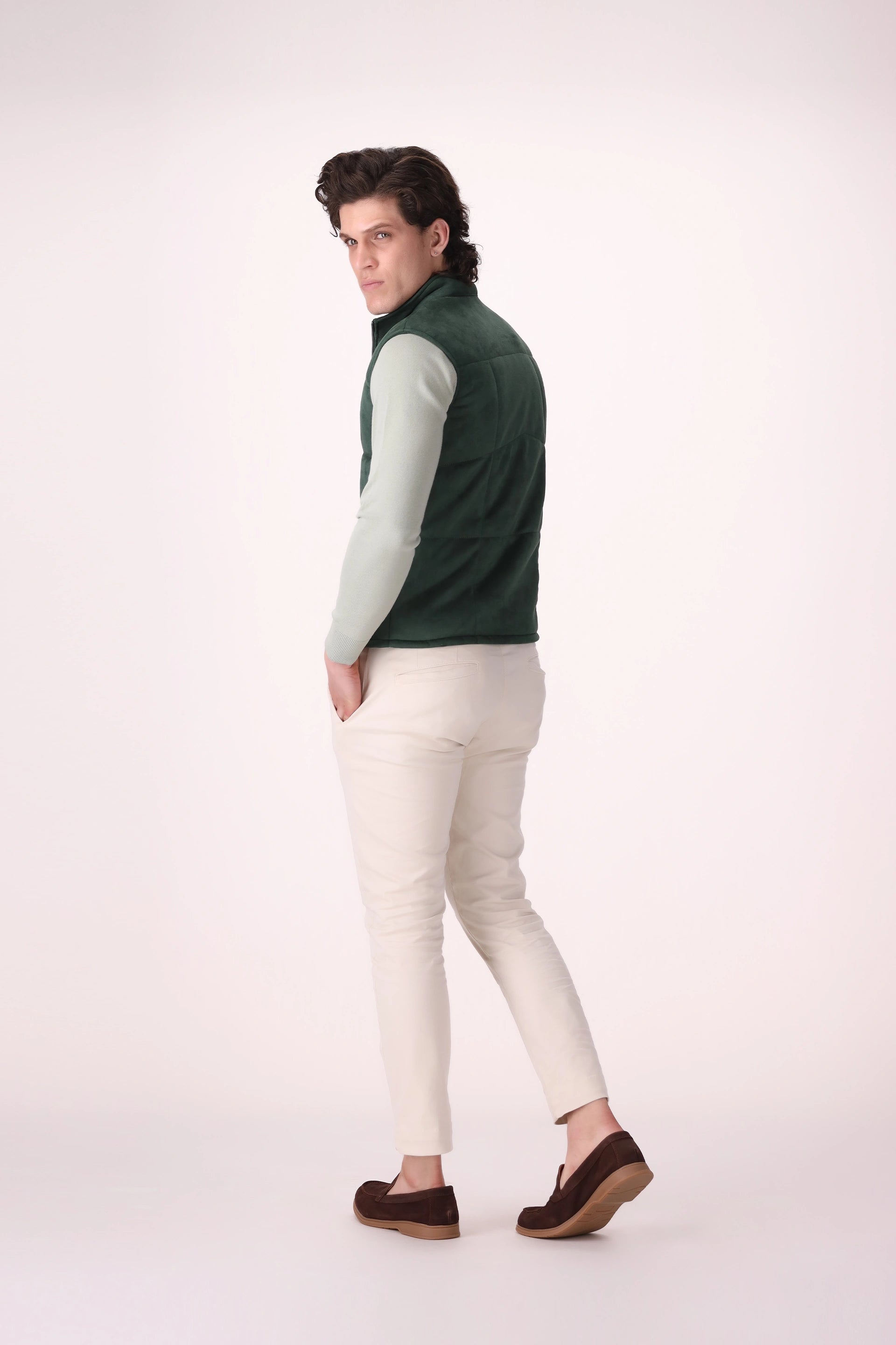 Quilted Suede Gilet - Cougar Clothing