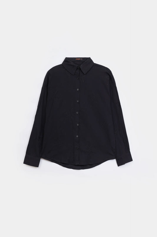 Tonal Embroidered Shirt - Cougar Clothing