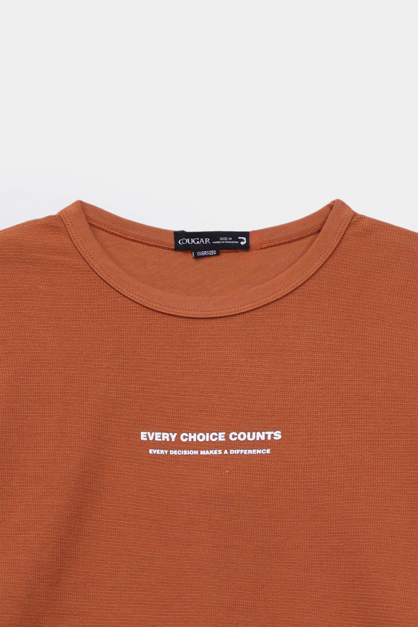 Oversized Waffle Knit T-Shirt - Cougar Clothing