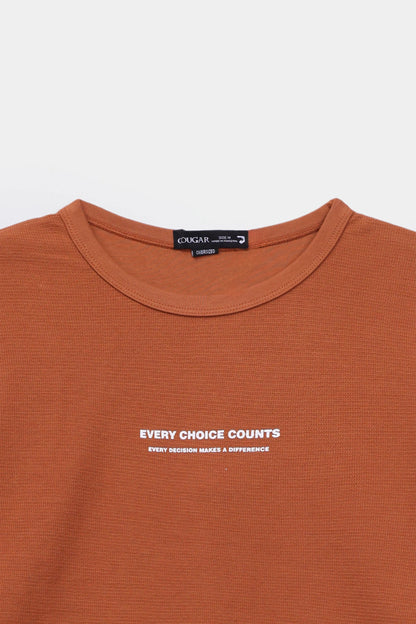 Oversized Waffle Knit T-Shirt - Cougar Clothing