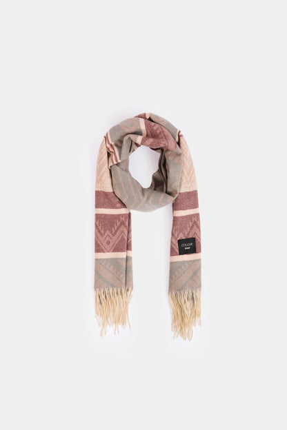 Geometric Pattern Knitted Shawl - Cougar Clothing