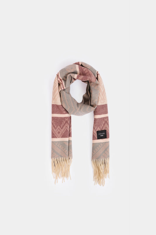 Geometric Pattern Knitted Shawl - Cougar Clothing