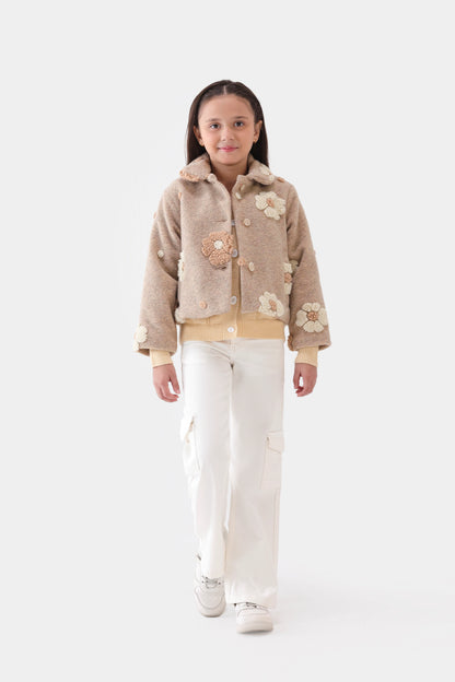 Floral Textured Jacket - Cougar Clothing