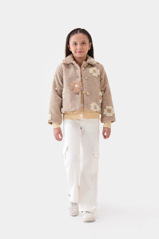 Floral Textured Jacket - Cougar Clothing