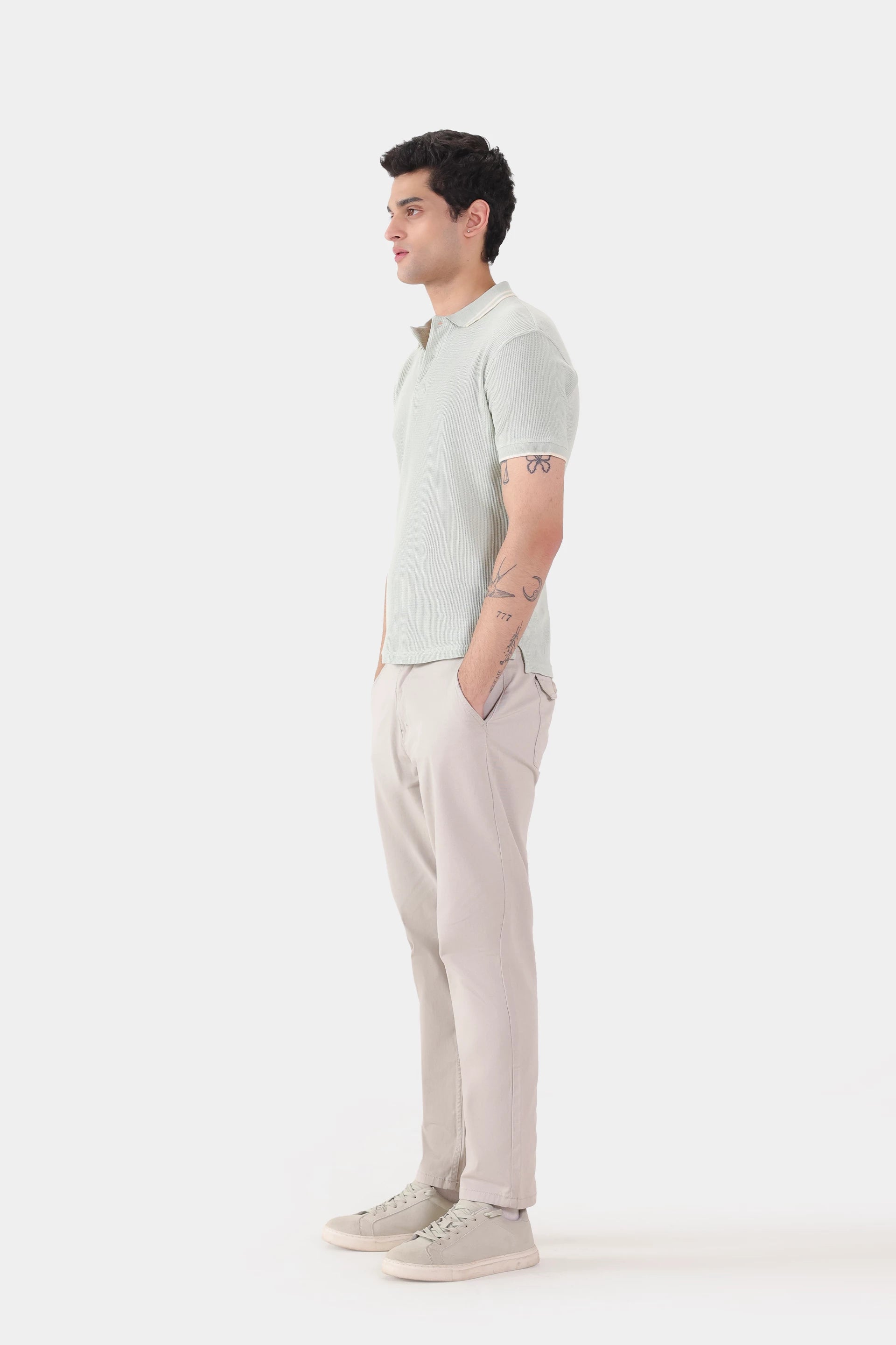 Waffle Knit Polo - Cougar Clothing