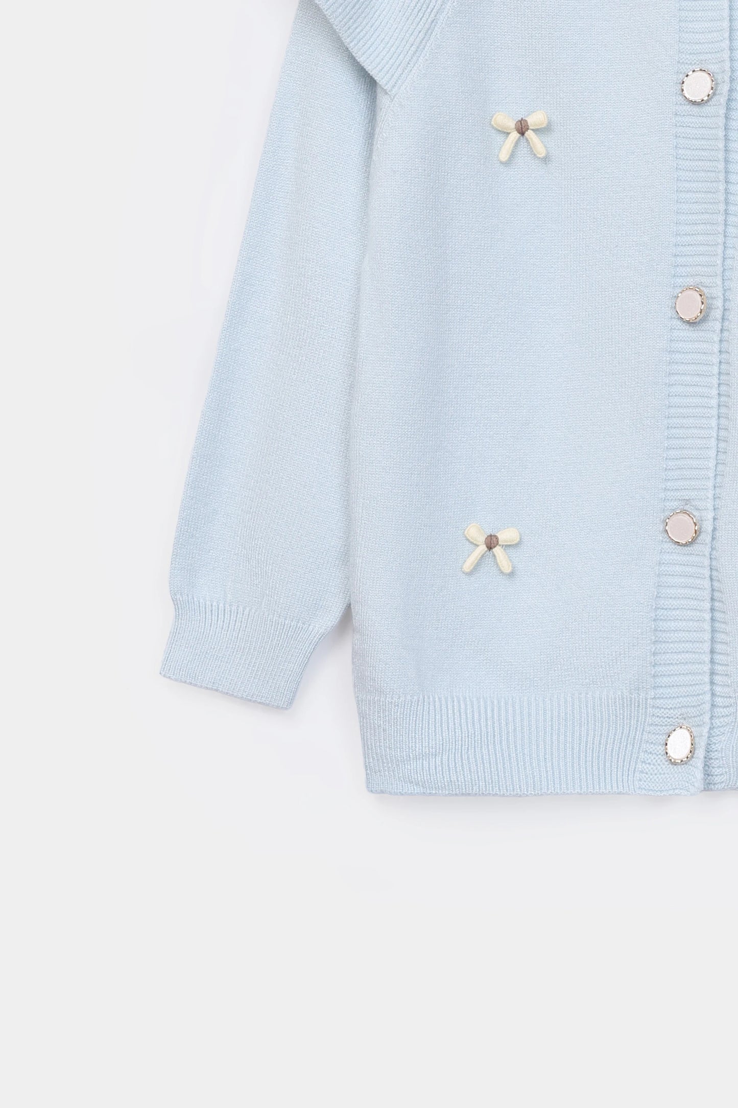 Bow-Detailed Cardigan - Cougar Clothing