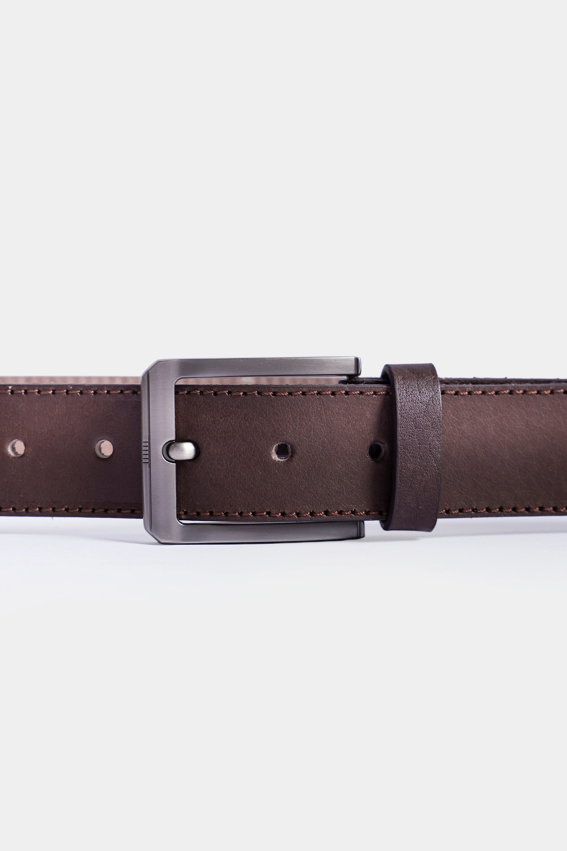 Leather Belt With Prong Buckle - Cougar Clothing