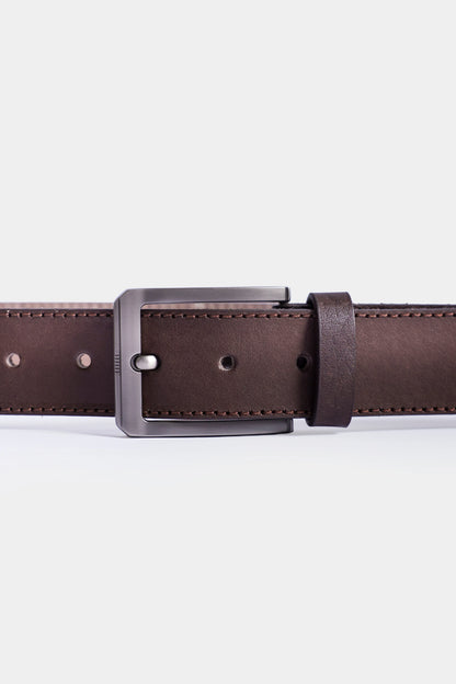 Leather Belt With Prong Buckle - Cougar Clothing