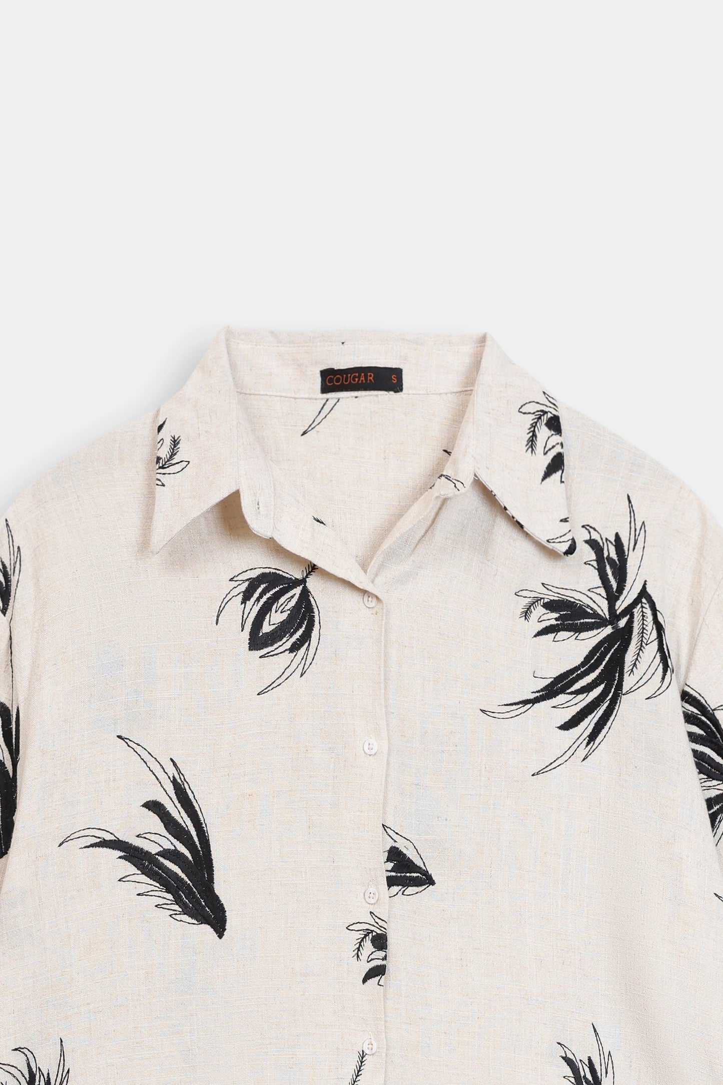 Slub Cotton Printed Shirt - Cougar Clothing