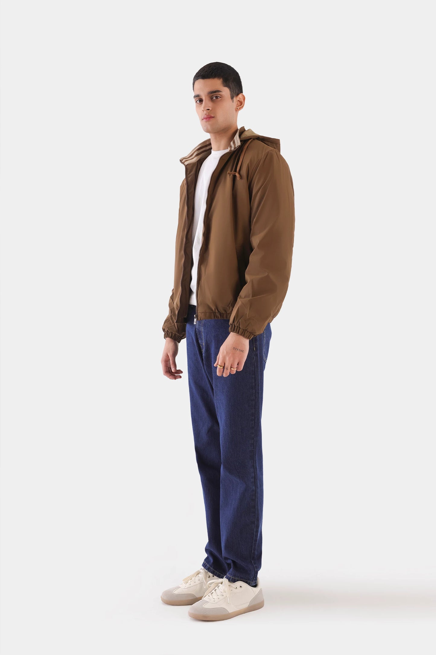 Ribbed Jacket With Detachable Hood - Cougar Clothing