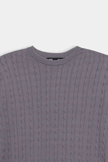 Cable Knit T-Shirt - Cougar Clothing
