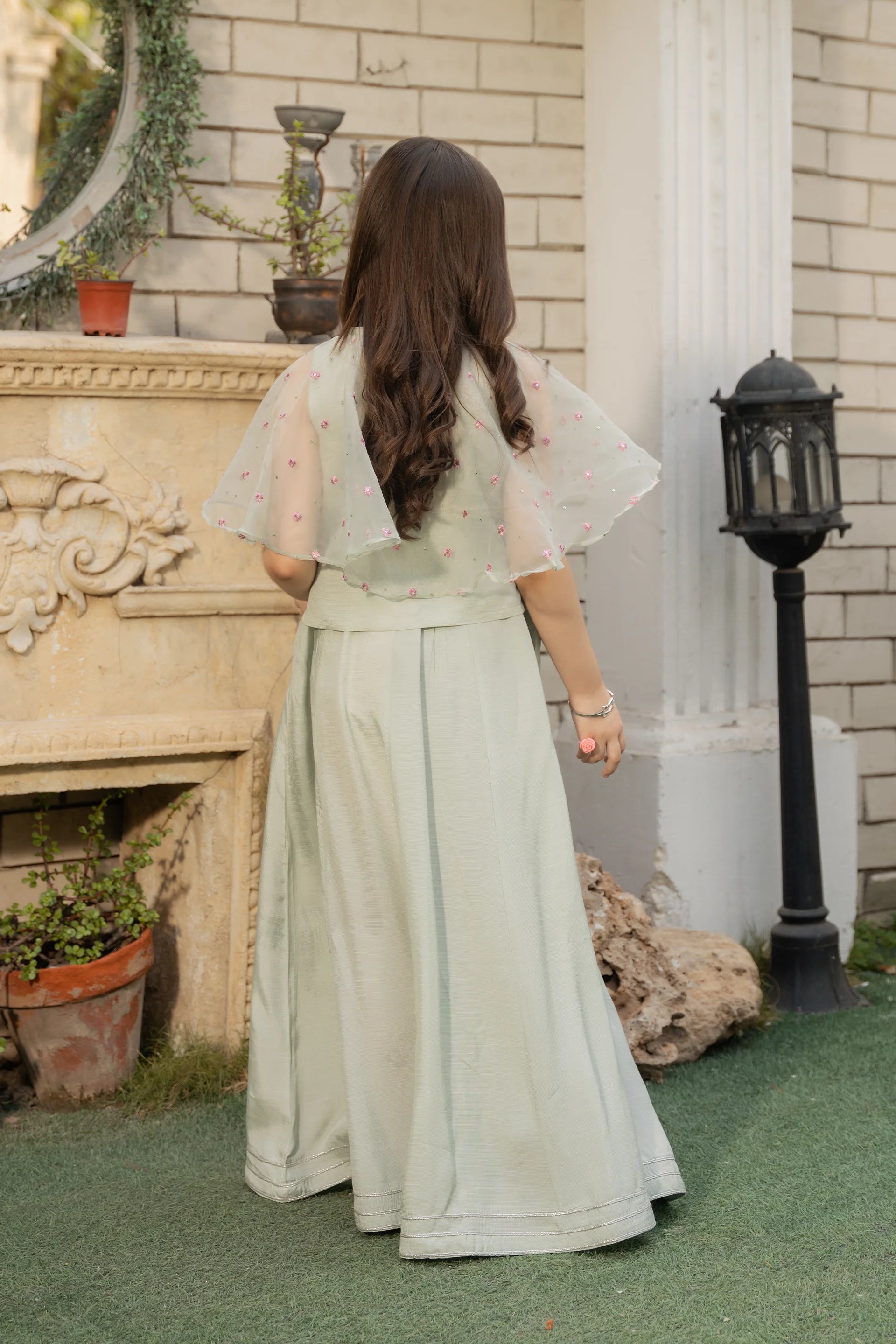 Cape Lehenga Set - Cougar Clothing