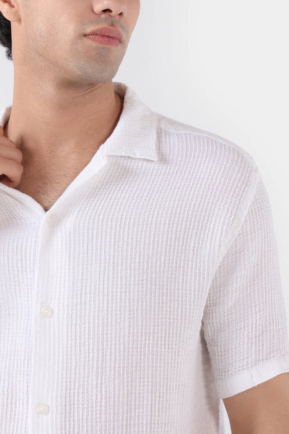 Textured Resort Collar Shirt - Cougar Clothing
